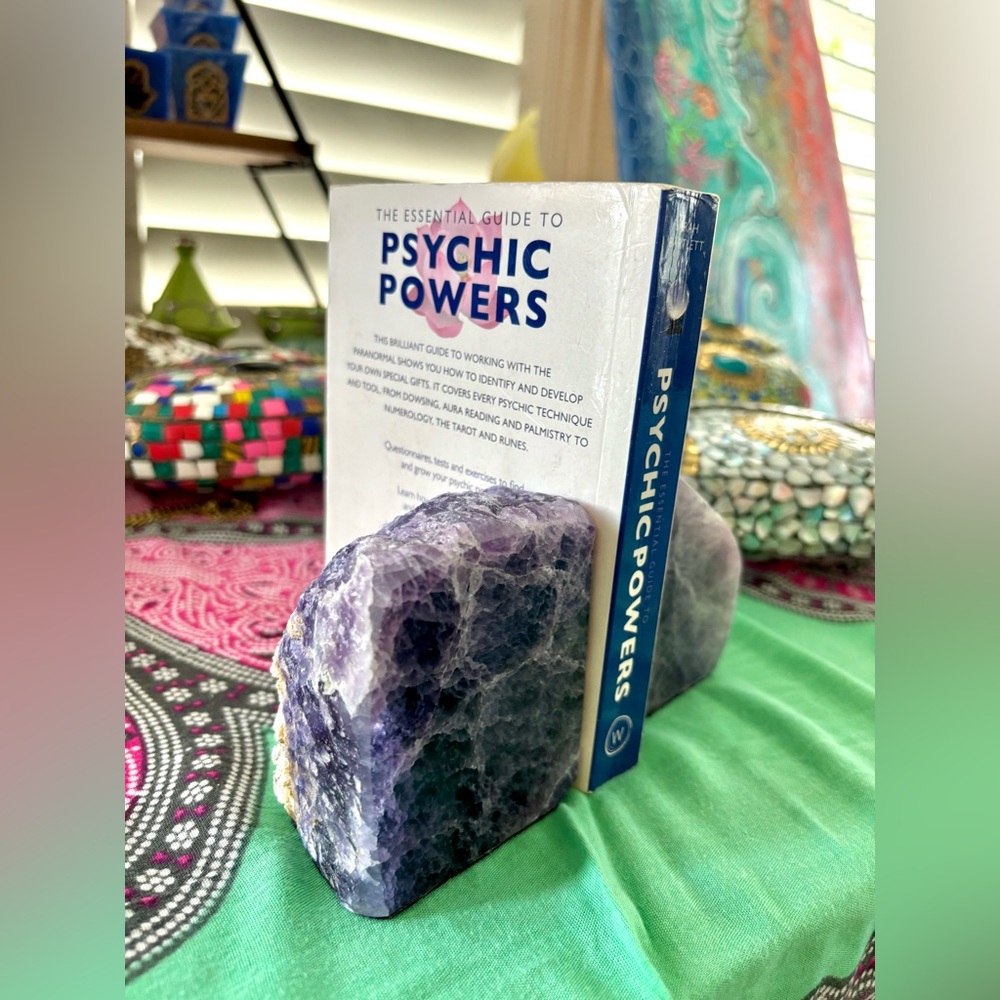Purple Fluorite bookends || Double sided - Picture 5 of 9